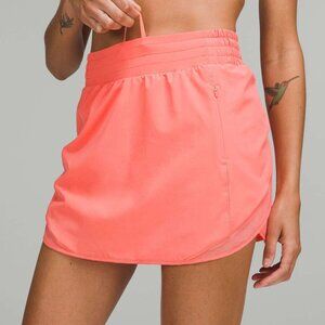 lululemon athletica Coral Pink Athletic Mini Skirt